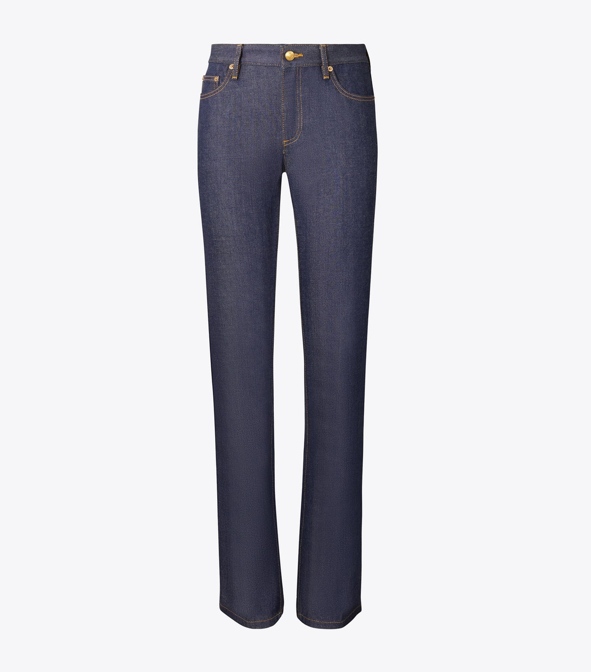 Tory Burch Cotton Skinny-Leg Jean - Raw/Unwashed