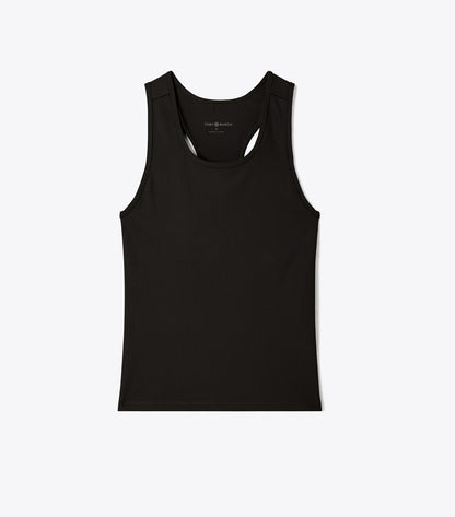 Tory Burch Performance Jersey Racerback Tennis Tank - Black