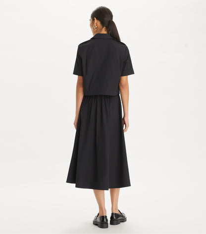 Tory Burch Poplin Skirt - Black