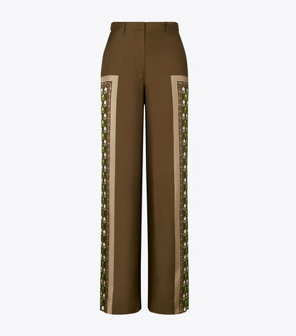 Tory Burch Satin Pant - Chocolate Pomegranate