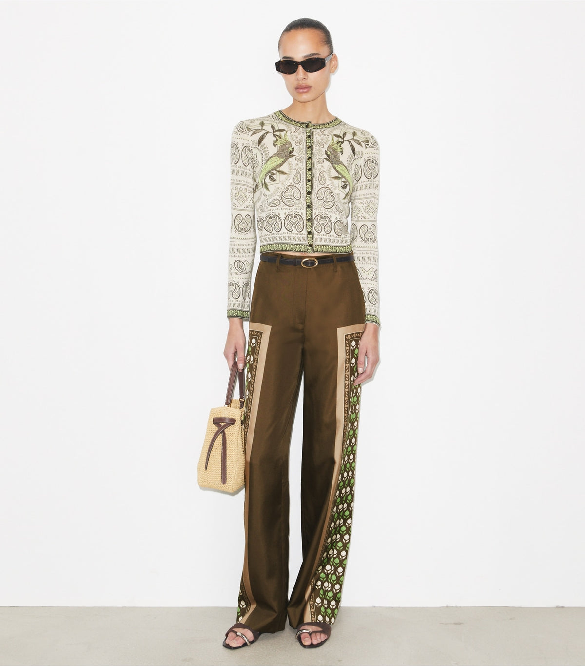 Tory Burch Satin Pant - Chocolate Pomegranate