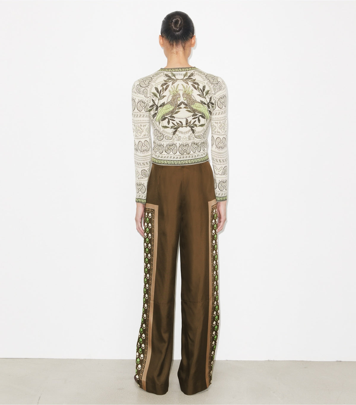 Tory Burch Satin Pant - Chocolate Pomegranate
