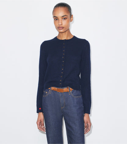 Tory Burch Cashmere Silk Cardigan - Navy