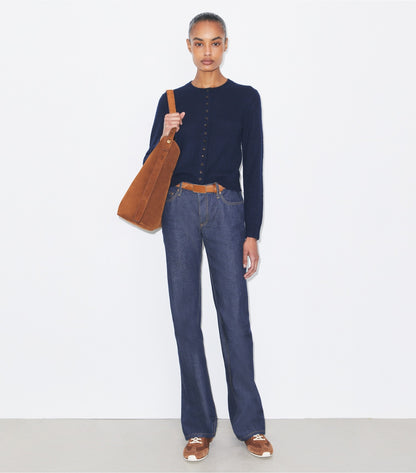 Tory Burch Cashmere Silk Cardigan - Navy