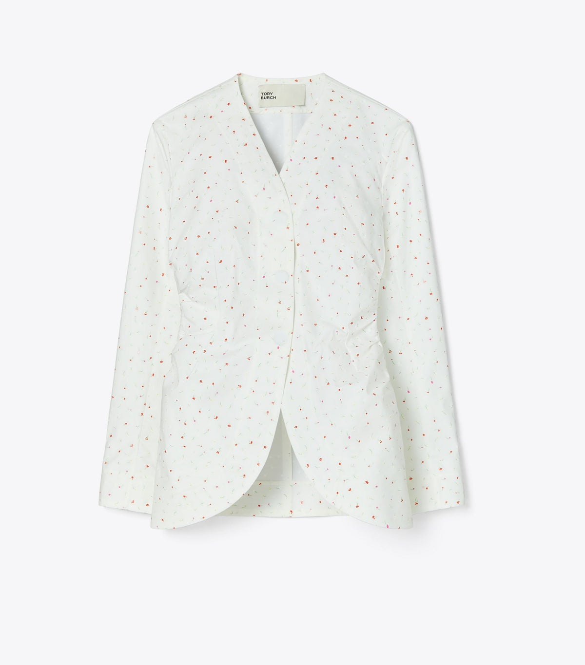 Tory Burch Printed Poplin Jacket - White Pigment Ditsy