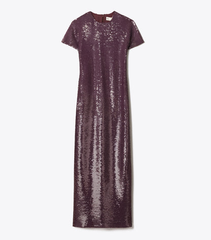 Tory Burch Sequined T-Shirt Dress - Merlot