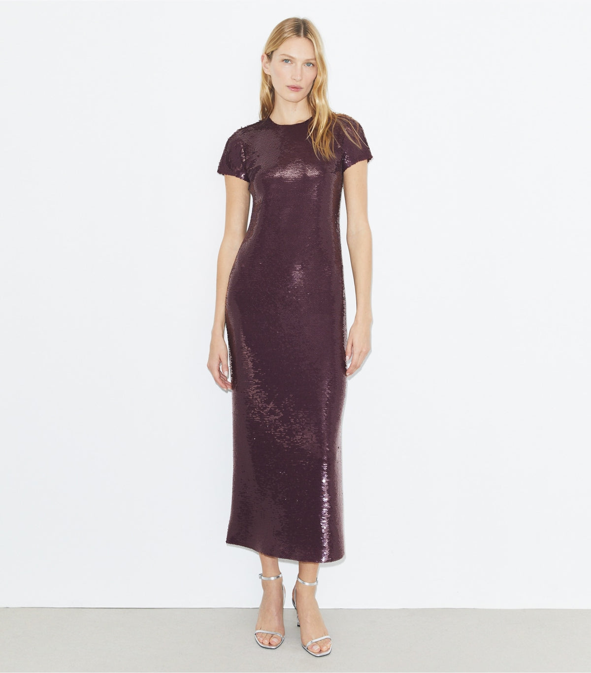 Tory Burch Sequined T-Shirt Dress - Merlot