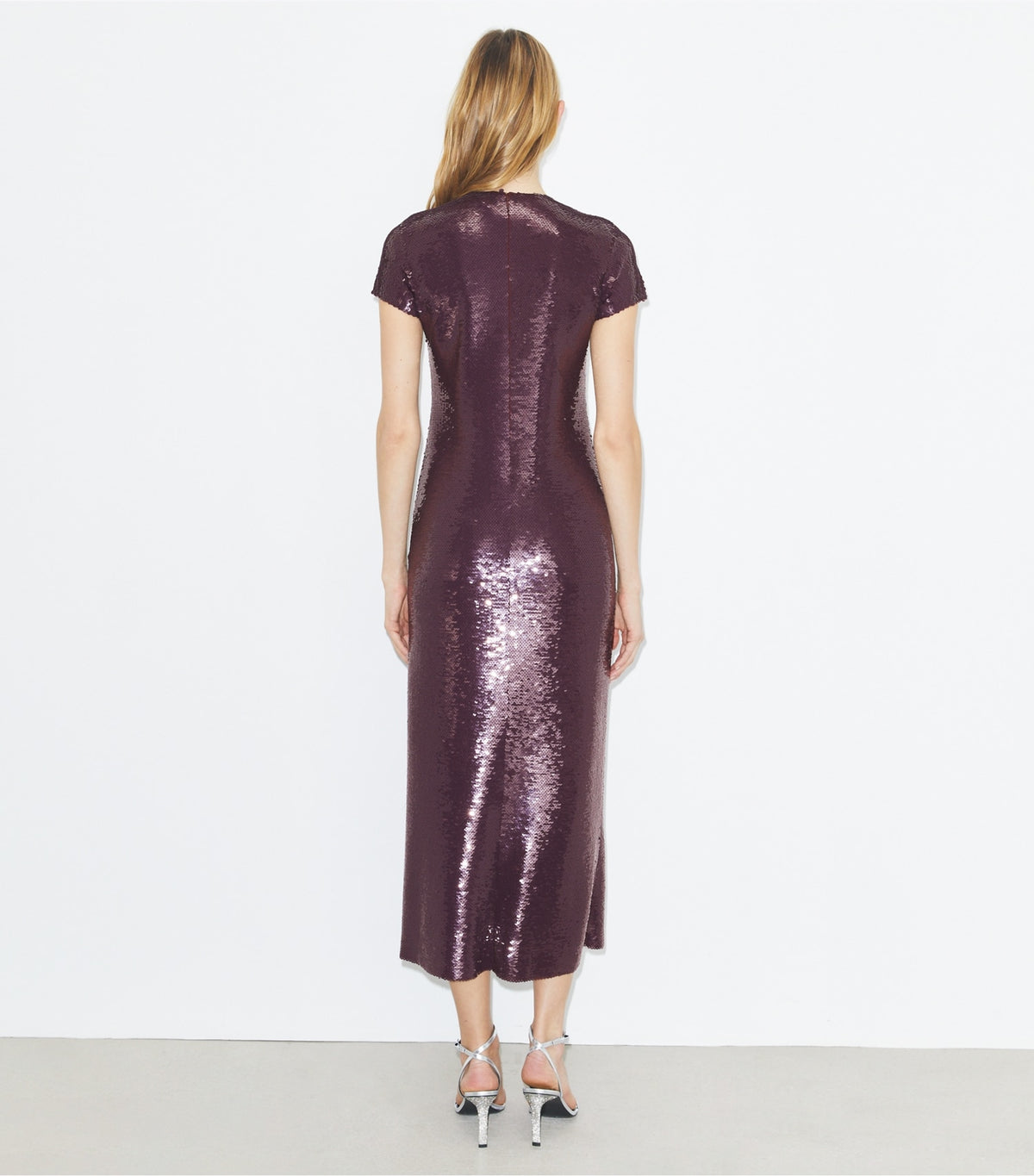 Tory Burch Sequined T-Shirt Dress - Merlot