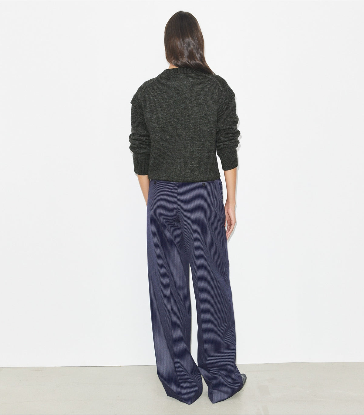 Tory Burch Crepe Pant - Tory Navy / White
