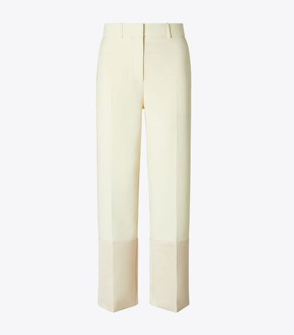 Tory Burch Cropped Crepe Pant - French Cream