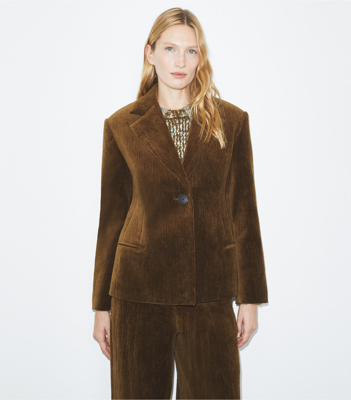 Tory Burch Corduroy Blazer - Wild Olive