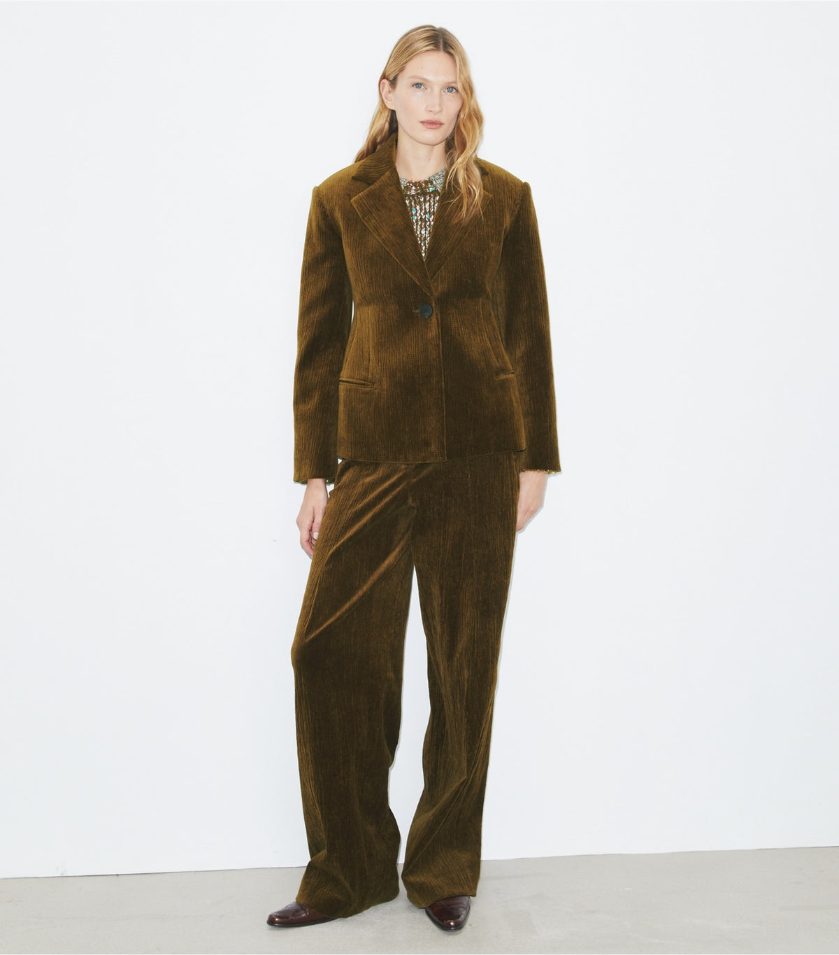 Tory Burch Corduroy Blazer - Wild Olive