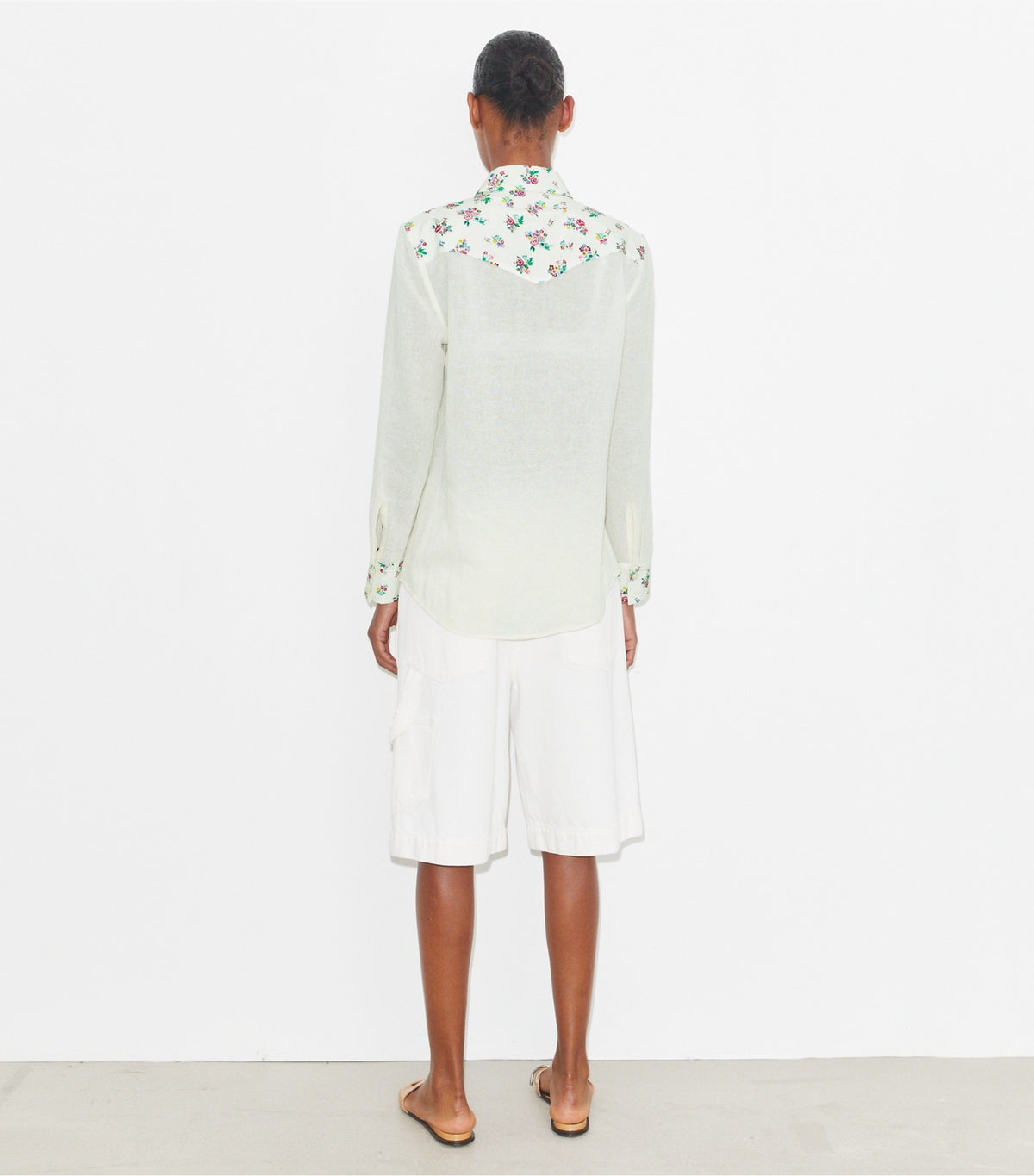 Tory Burch Linen Shirt - Multi Ditsy Floral