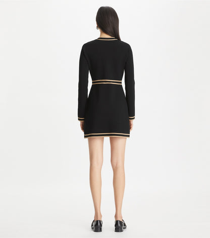 Tory Burch Kendra Viscose Sweater Dress - Black / Chameau