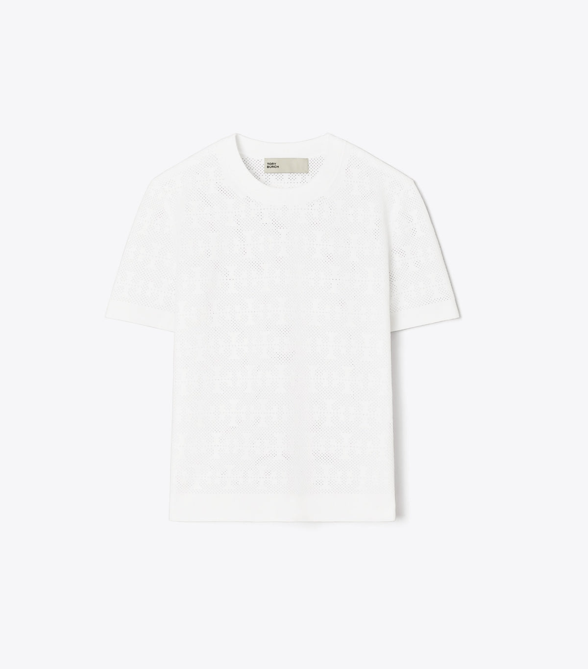 Tory Burch T Monogram Jacquard Sweater - White
