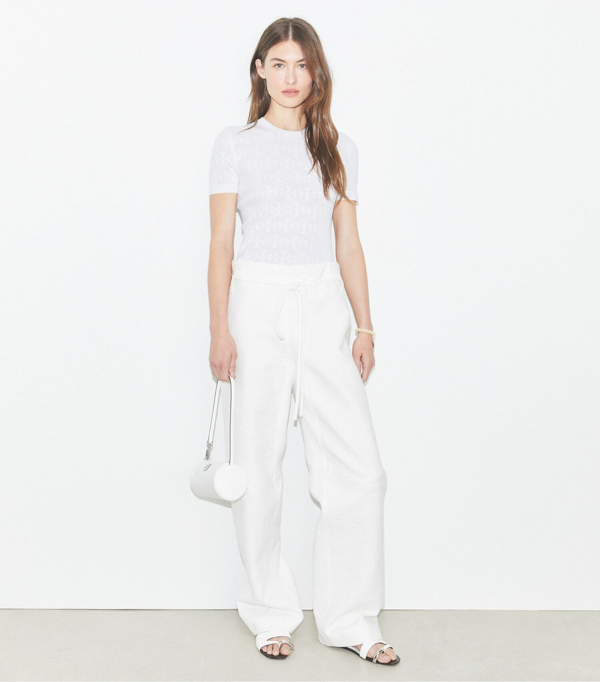 Tory Burch T Monogram Jacquard Sweater - White