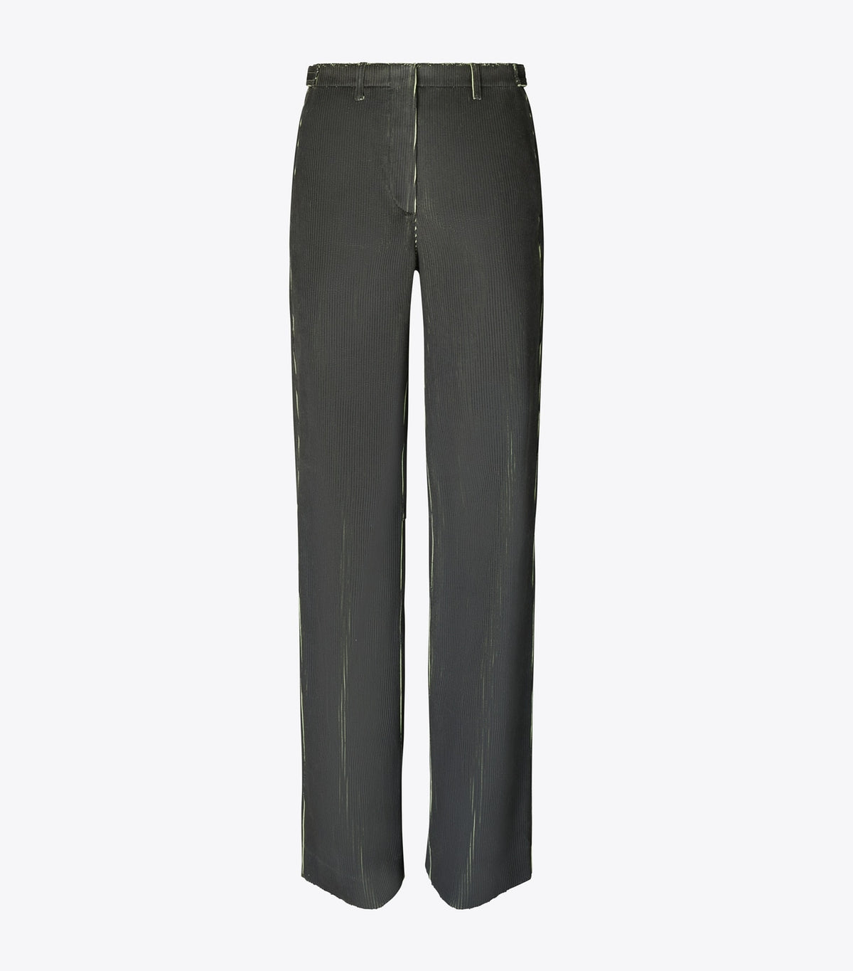 Tory Burch Corduroy Pant - Dark Brown / Bright Green