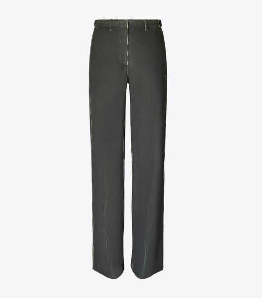 Tory Burch Corduroy Pant - Dark Brown / Bright Green