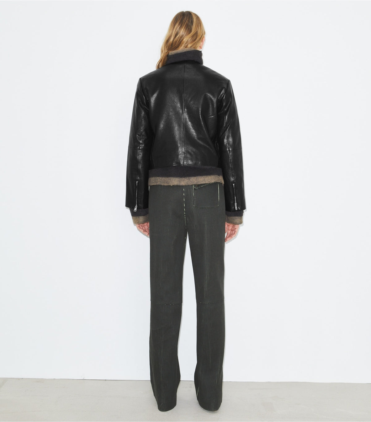 Tory Burch Corduroy Pant - Dark Brown / Bright Green