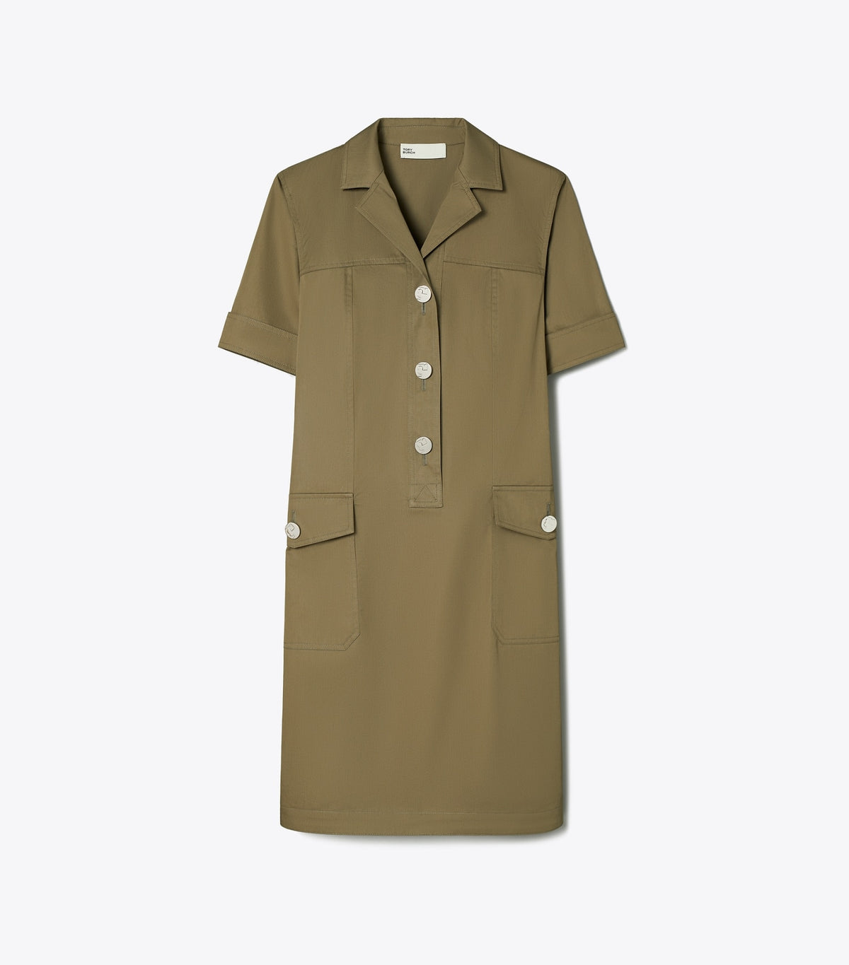Tory Burch Poplin Camp Dress - Rich Earth