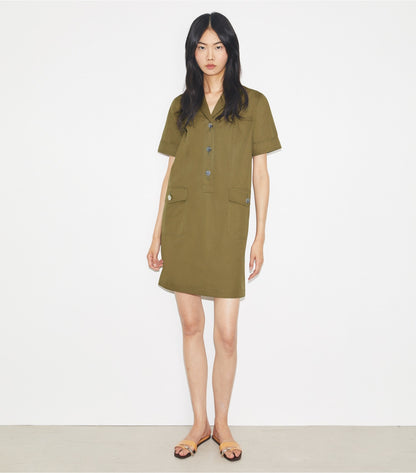 Tory Burch Poplin Camp Dress - Rich Earth