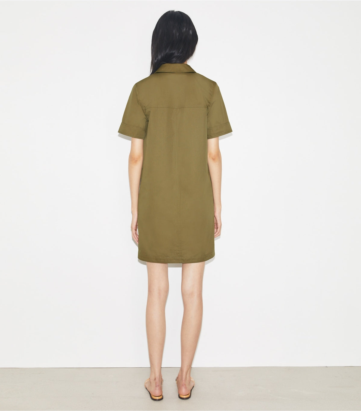 Tory Burch Poplin Camp Dress - Rich Earth