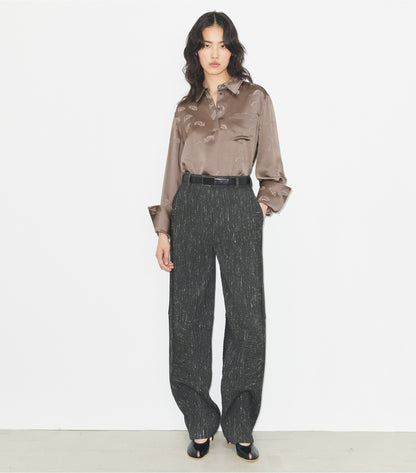 Tory Burch Jacquard Cuffed Shirt - Pale Mauve