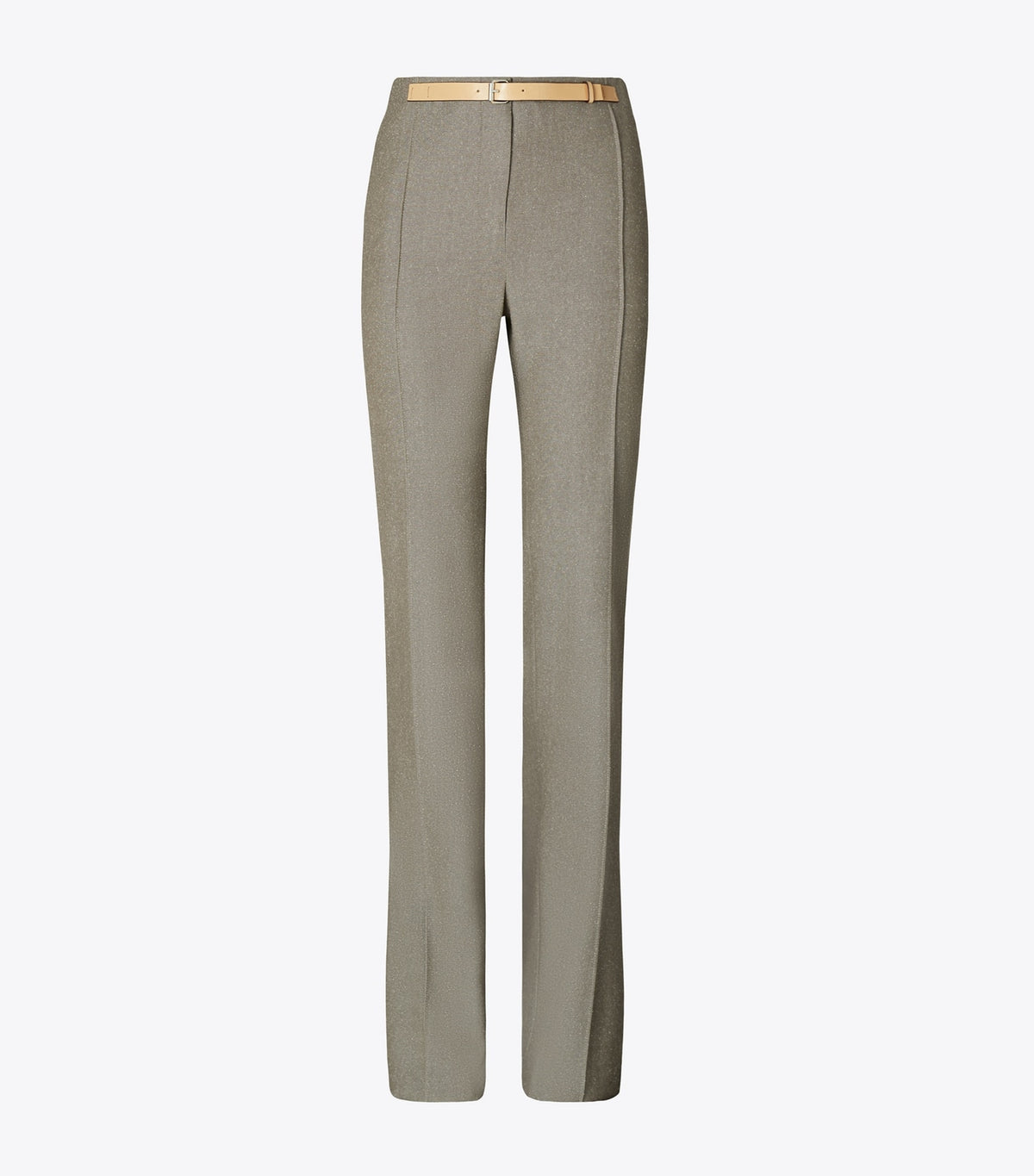 Tory Burch High-Waisted Wool Pants - Mountain Ash Ground/Marshmallow Fleck