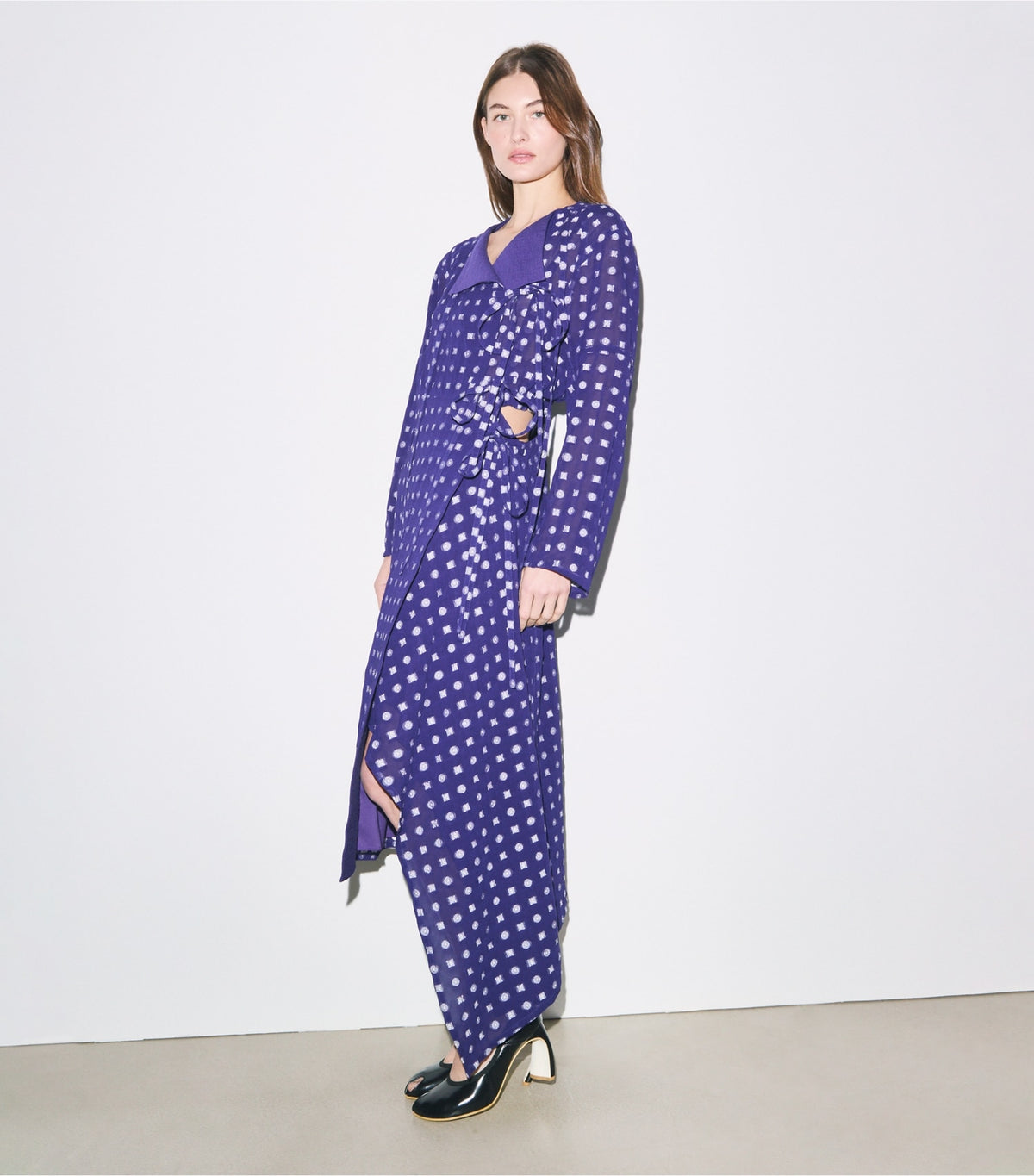 Tory Burch Jacquard Wrap Dress - Ballpoint Ink Nothing Ditsy