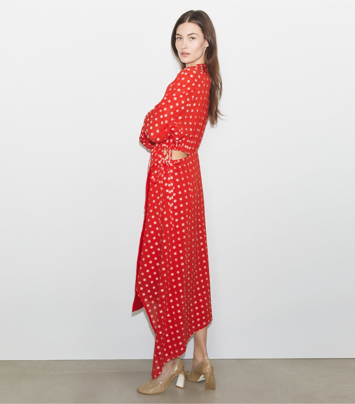 Tory Burch Jacquard Wrap Dress - Pepperoncini Nothing Ditsy