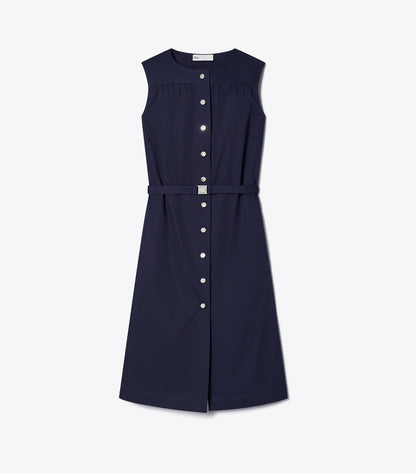 Tory Burch Cotton Poplin Dress - Medium Navy
