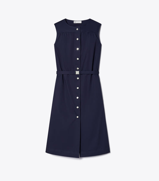Tory Burch Cotton Poplin Dress - Medium Navy