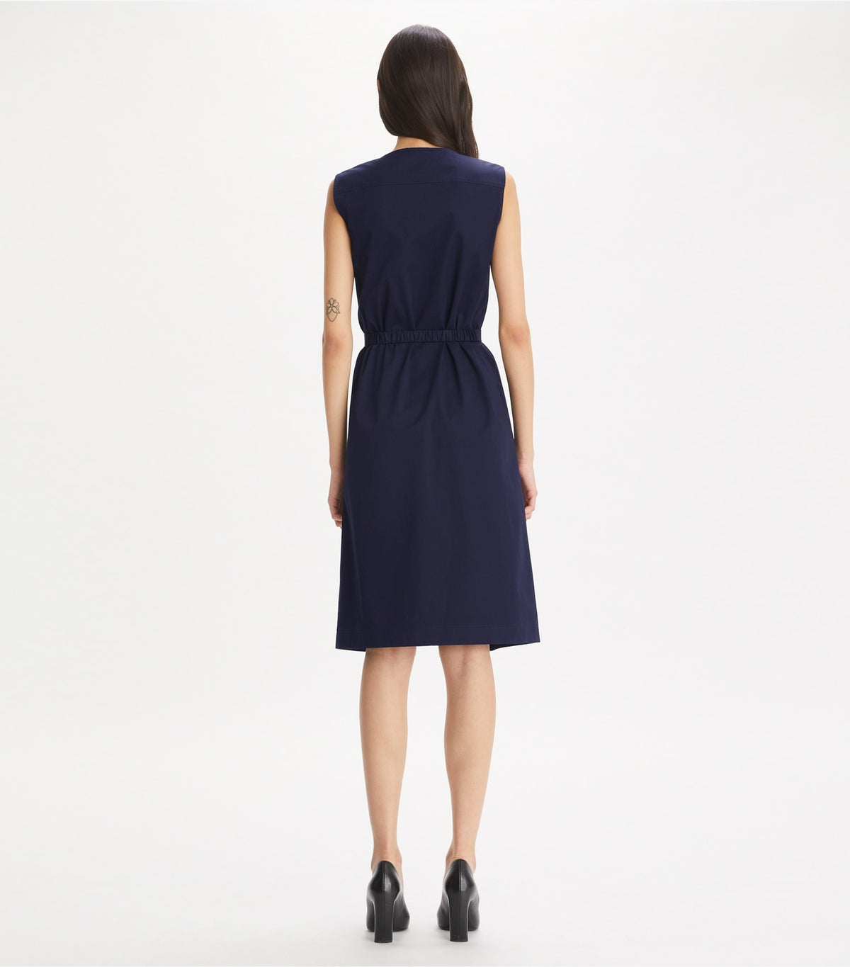 Tory Burch Cotton Poplin Dress - Medium Navy