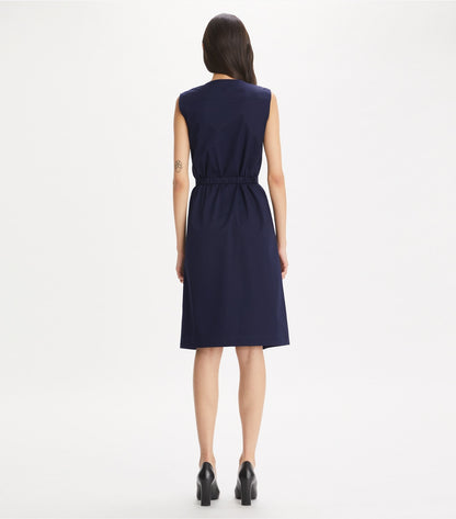 Tory Burch Cotton Poplin Dress - Medium Navy
