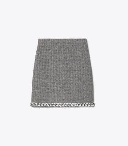 Tory Burch Chain Mini Skirt - Mineral Gray