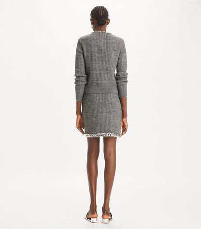 Tory Burch Chain Mini Skirt - Mineral Gray