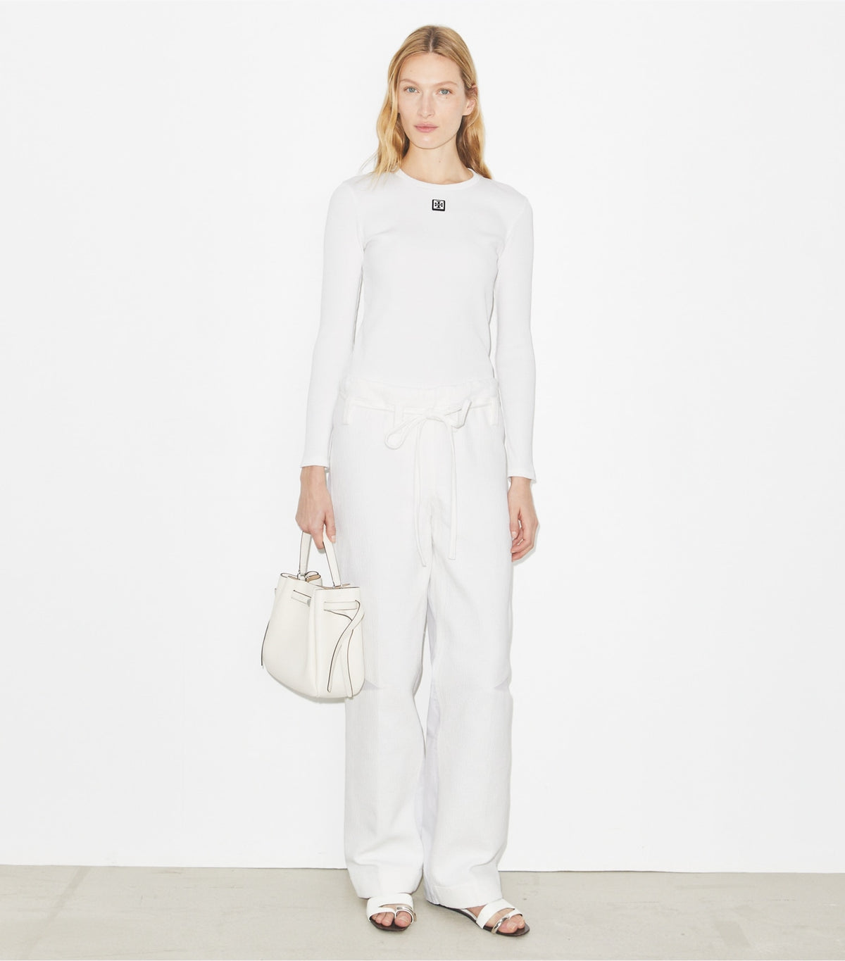 Tory Burch Cotton Pant - Marshmallow