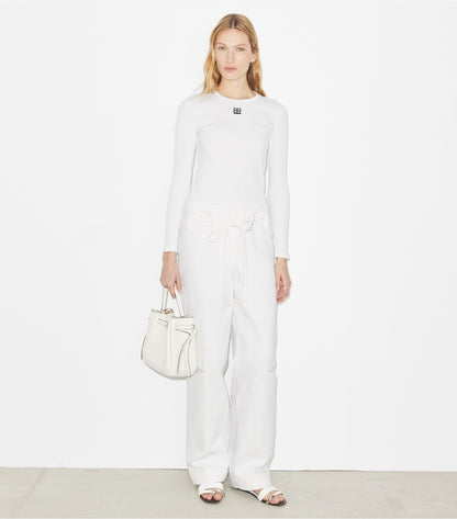 Tory Burch Cotton Pant - Marshmallow