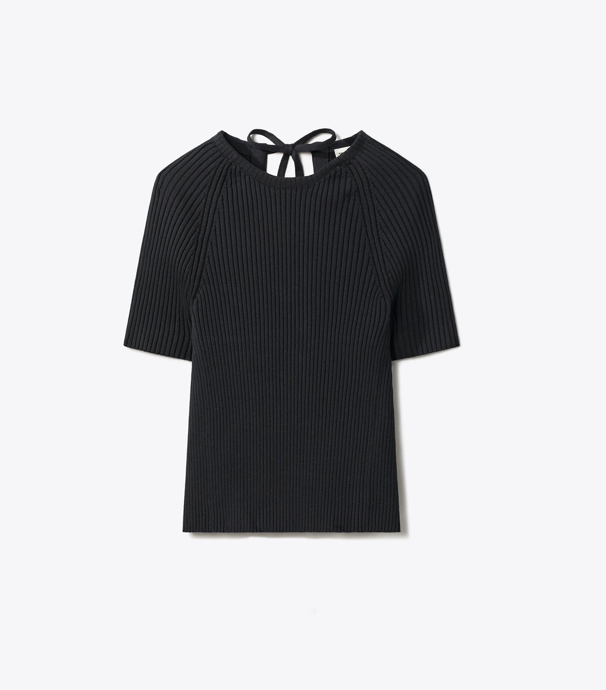 Tory Burch Ribbed Cotton Pullover - Black