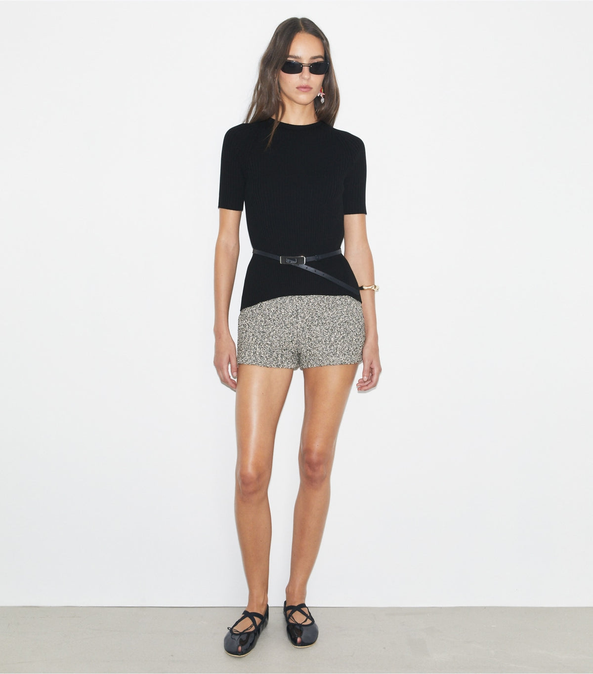 Tory Burch Ribbed Cotton Pullover - Black