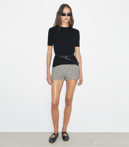 Tory Burch Ribbed Cotton Pullover - Black
