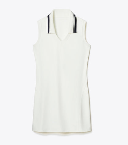 Tory Burch V-Neck Tennis Dress - Snow White
