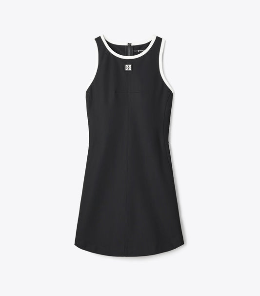 Tory Burch Jersey Racerback Tennis Dress - Black / Snow White