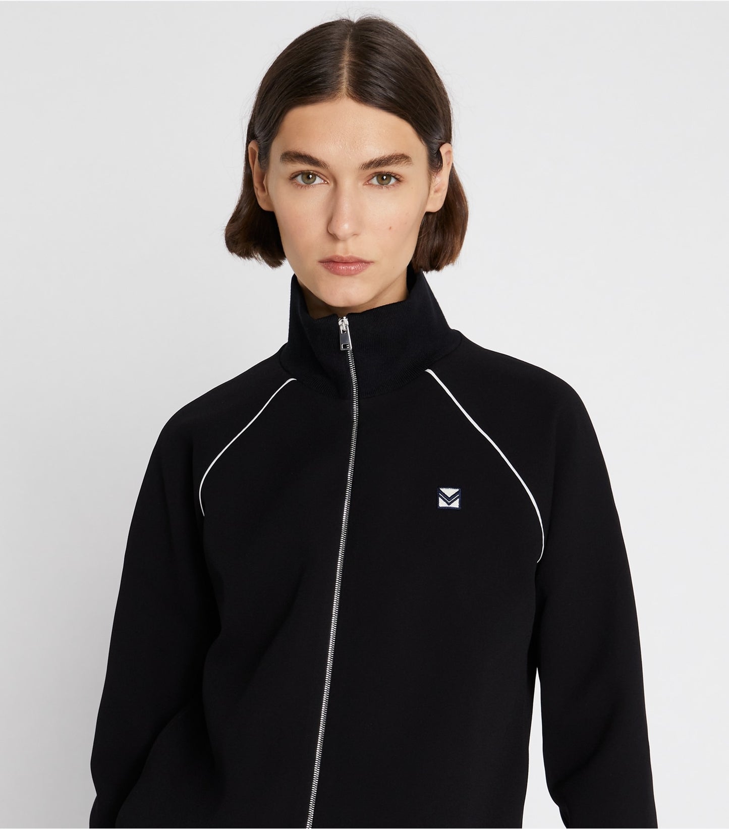 Tory Burch Crepe Track Jacket - Black