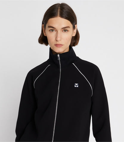Tory Burch Crepe Track Jacket - Black