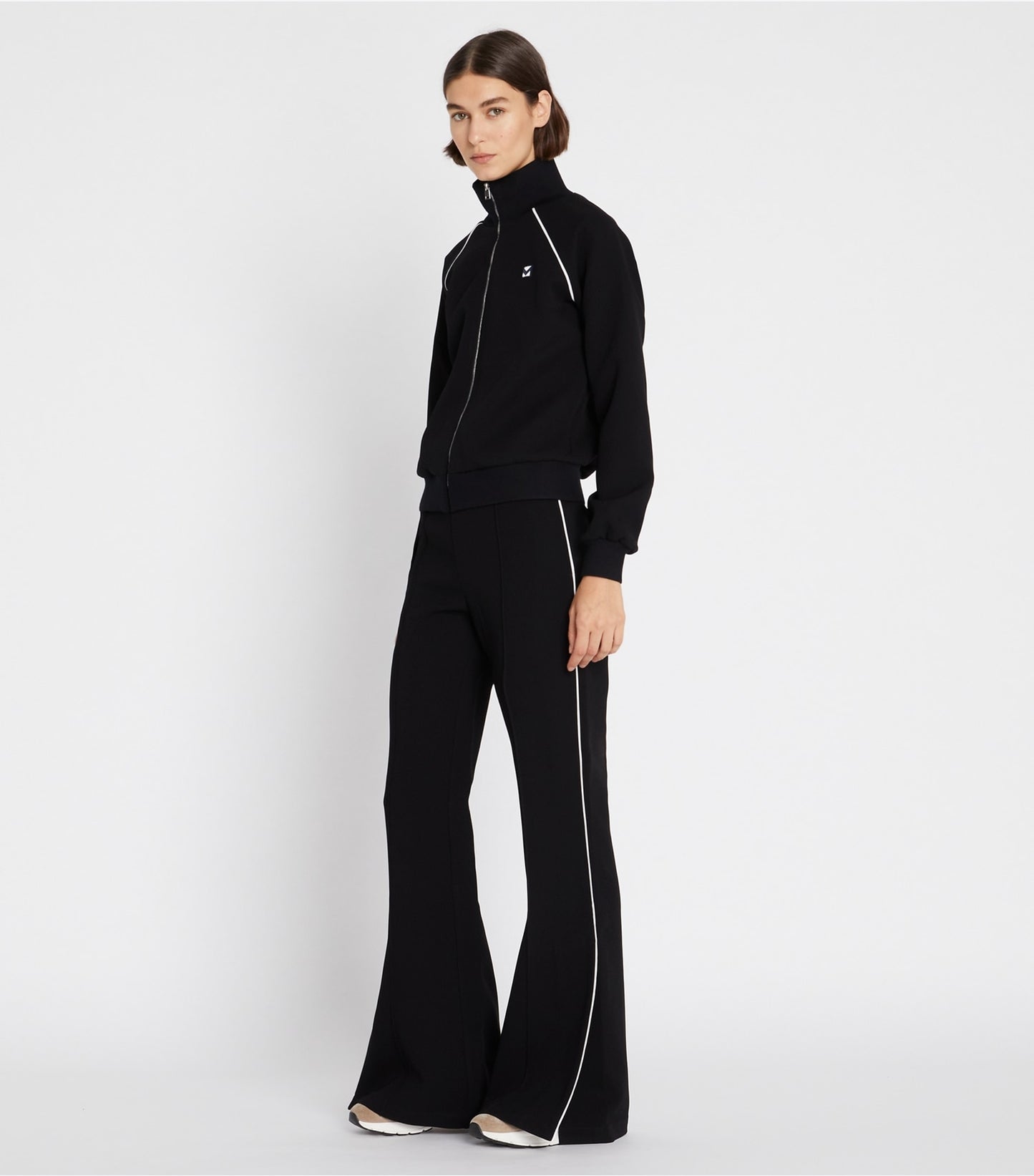 Tory Burch Crepe Track Jacket - Black