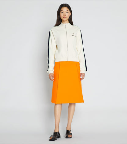 Tory Burch Tech Knit Track Jacket - New Ivory