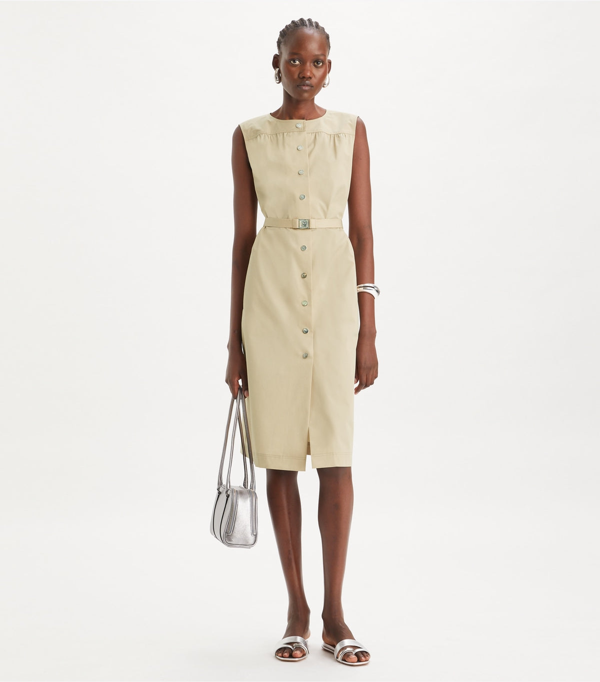 Tory Burch Cotton Poplin Dress - Tortora