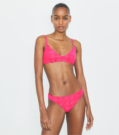 Tory Burch Terry Logo Bikini Botttom - Bold Pink