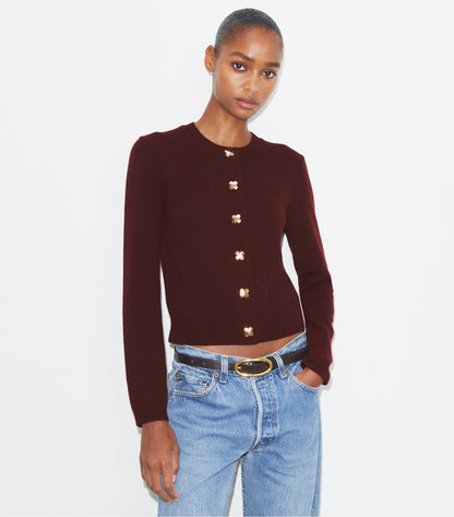 Tory Burch Cashmere Cardigan - Merlot